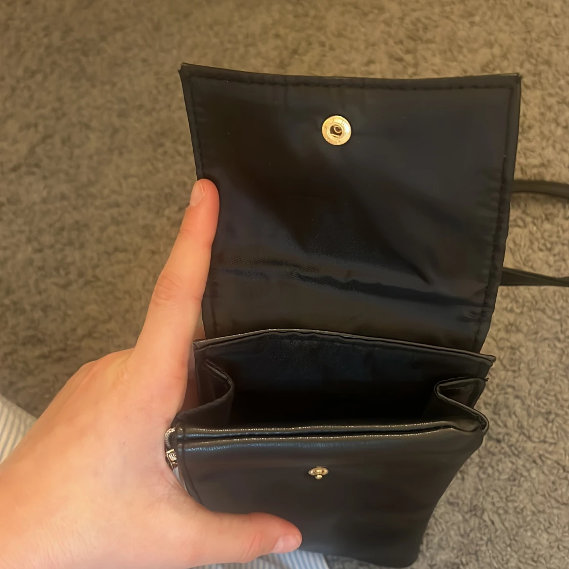 Svart axelväska från Rodier i skinn - 3