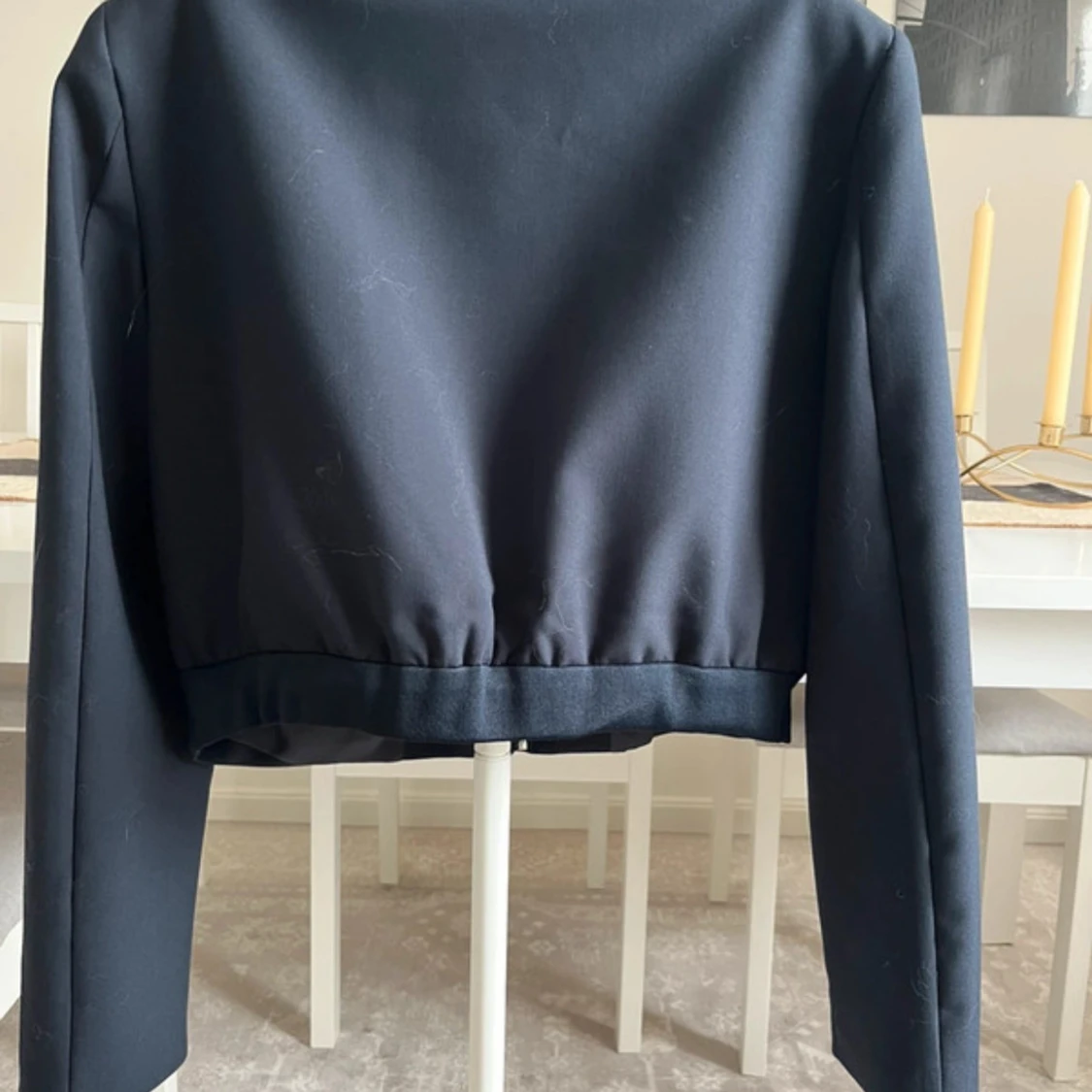 Mörkblå croppad kavaj från Zara - 1