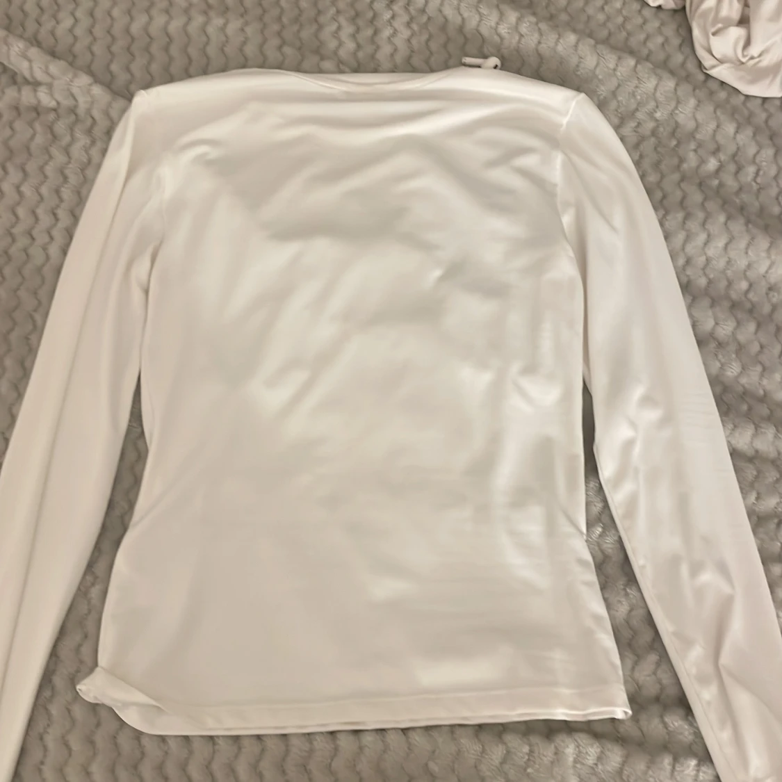 Vit långärmad croppad topp H&M - 4