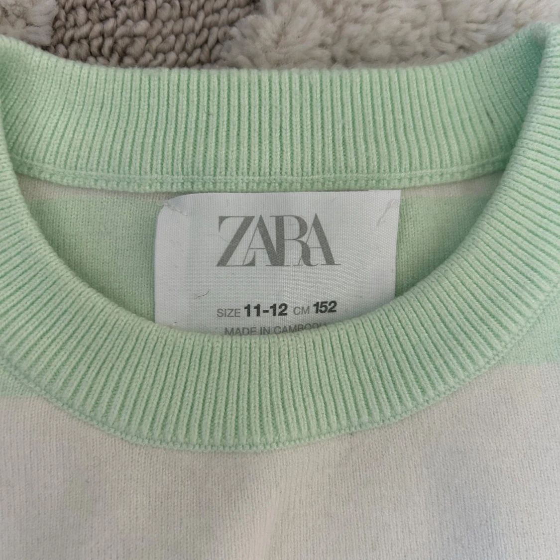 Mintgrön randig topp - 1