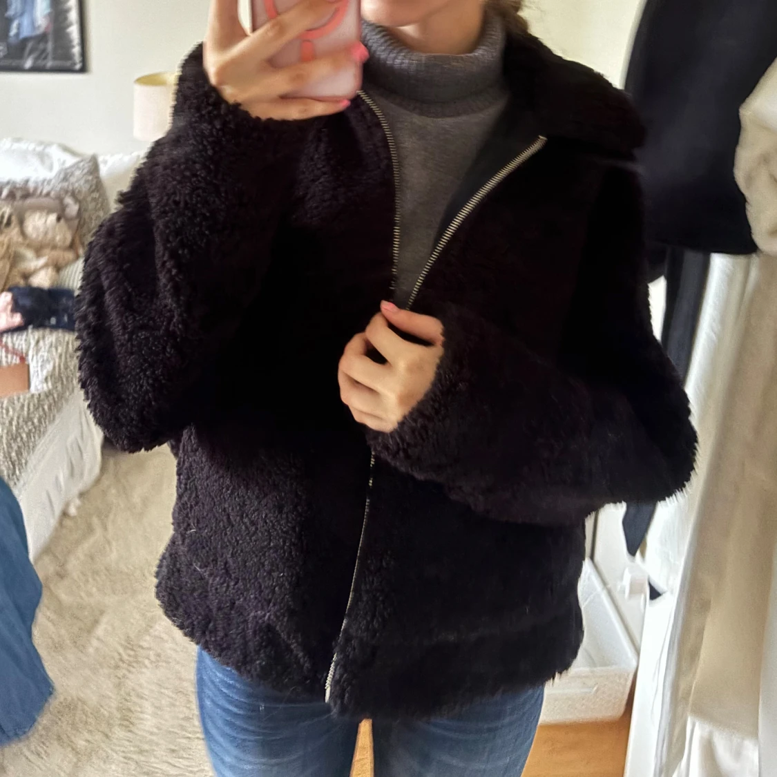 Svart teddyjacka med dragkedja❤️❤️ - 2