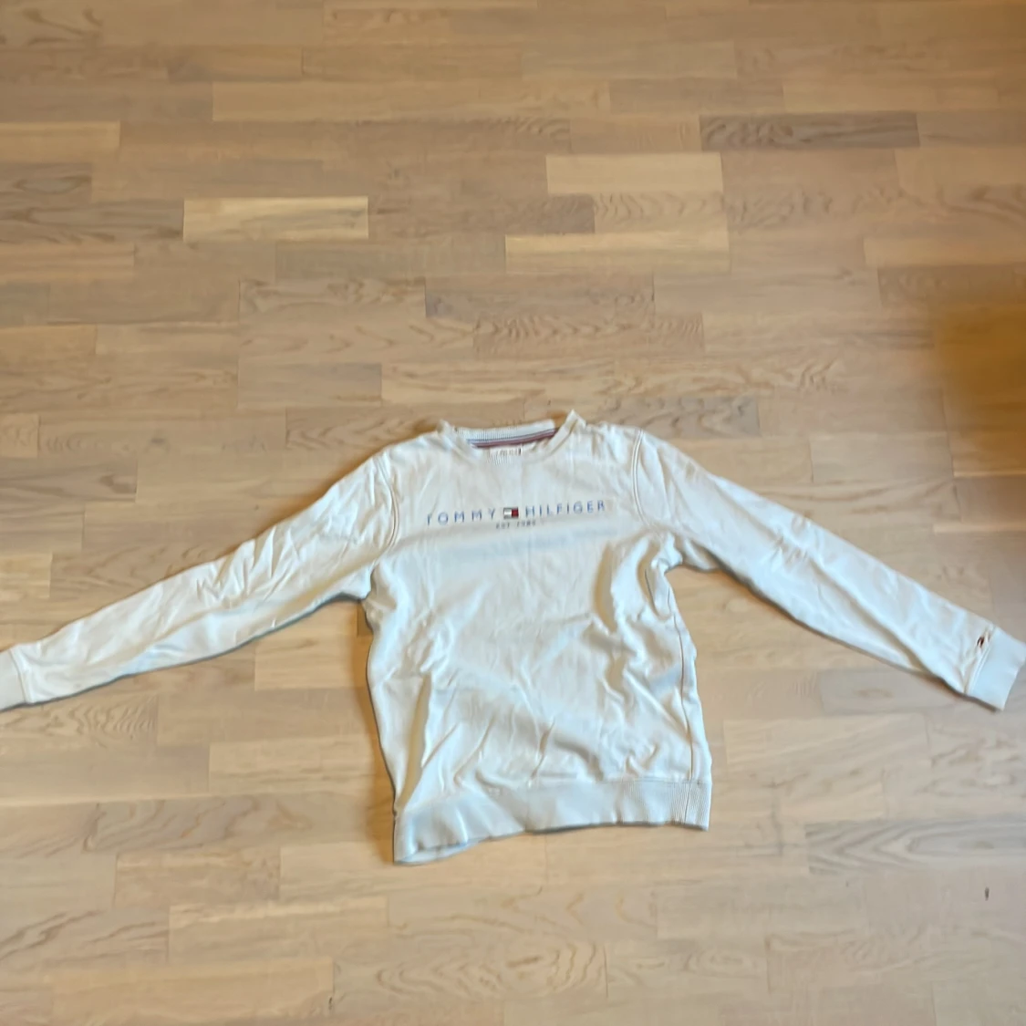 Ljusblå sweatshirt från Tommy Hilfiger