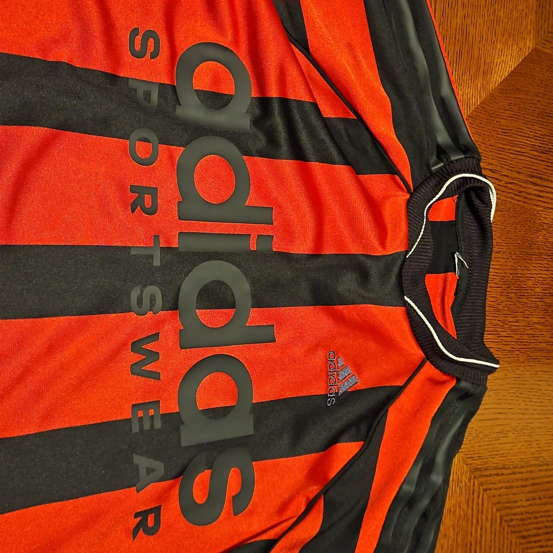 Randig långärmad Adidas fotbollströja - 2