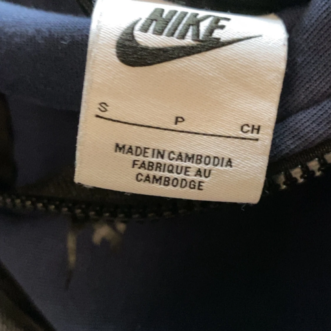 Blå hoodie från Nike med dragkedja - 2