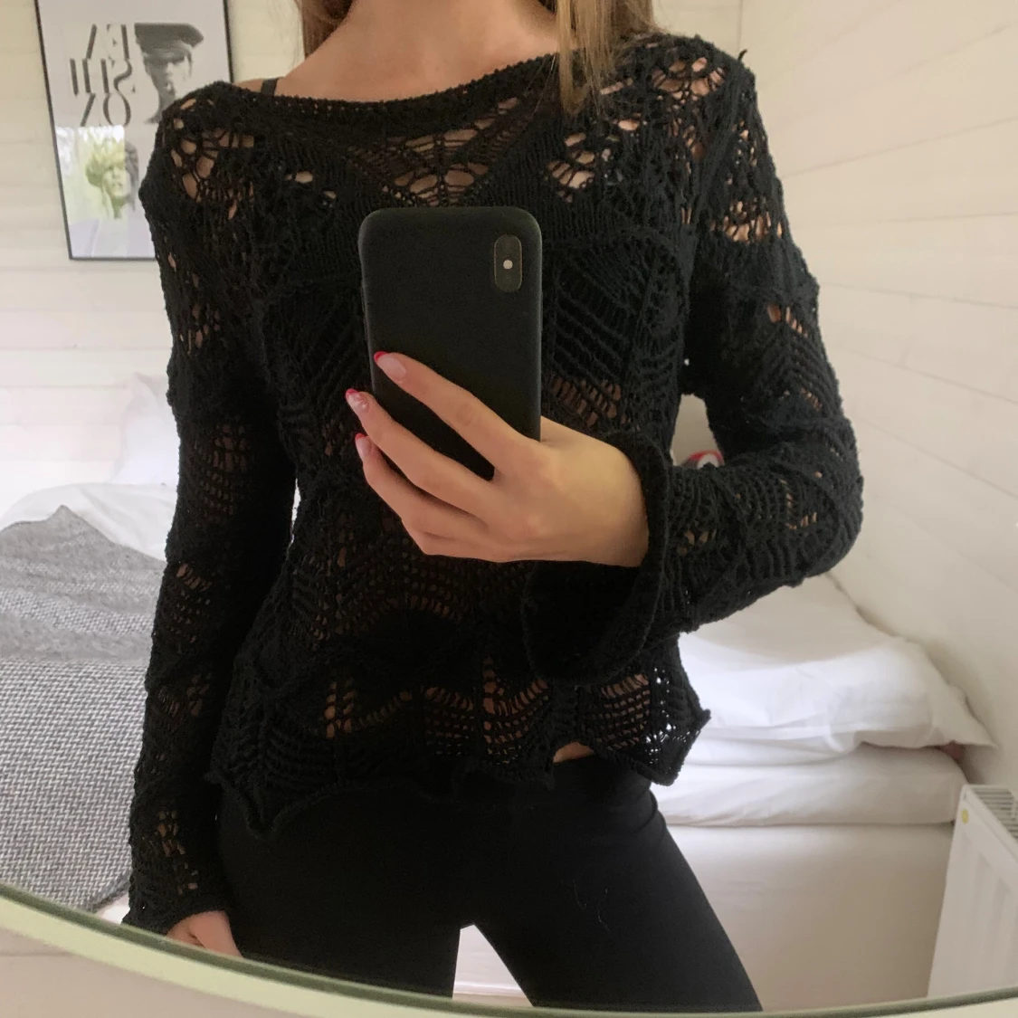Svart virkad tröja från Zara - 1