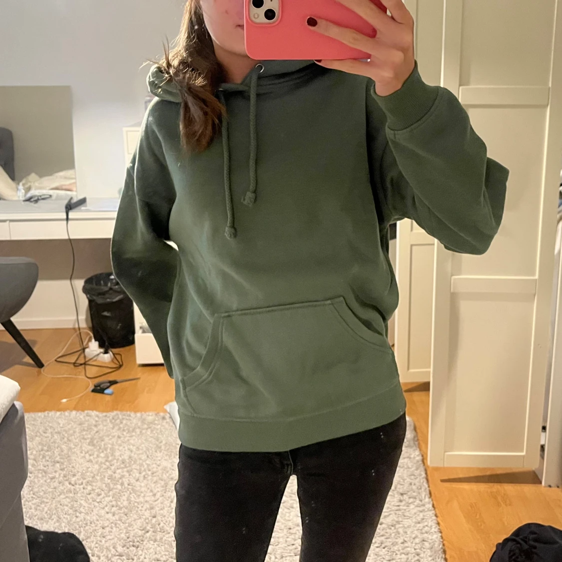 Grön hoodie bikbok - 1