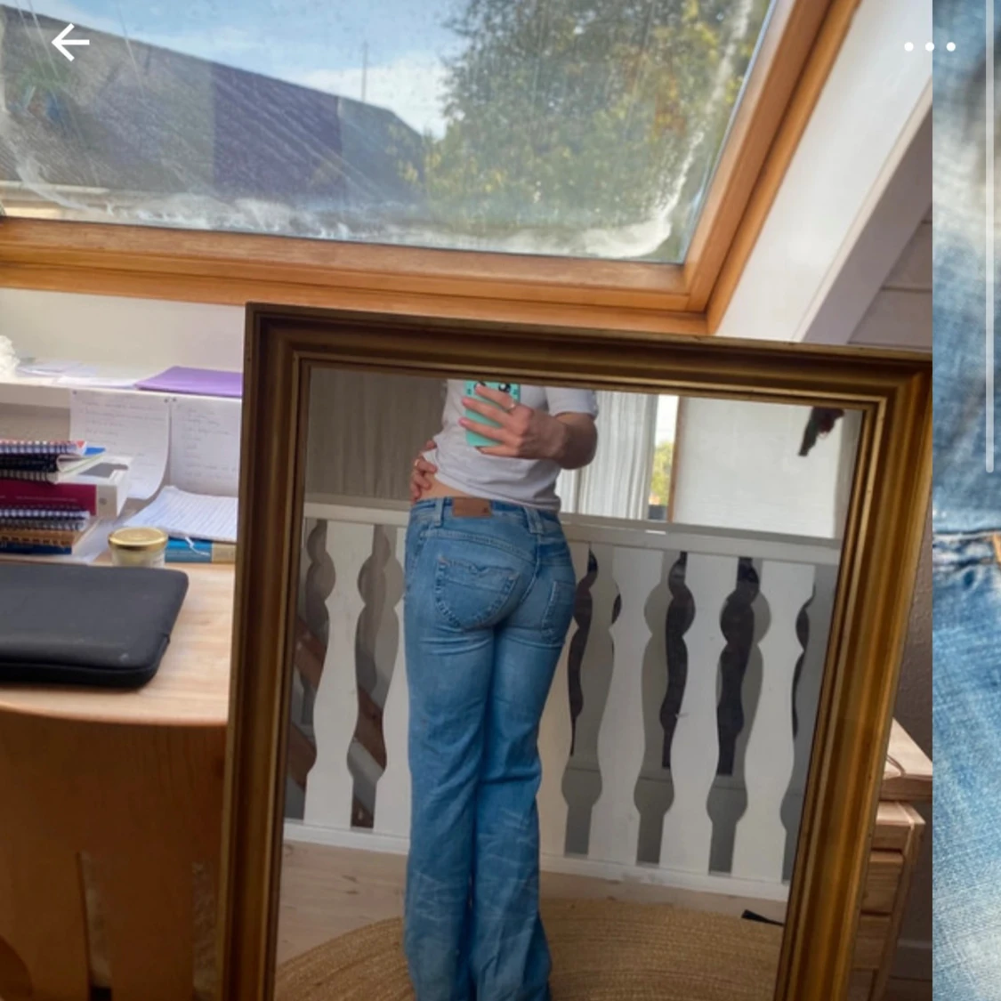 Lågmidjade bootcut jeans ljusblå - 2