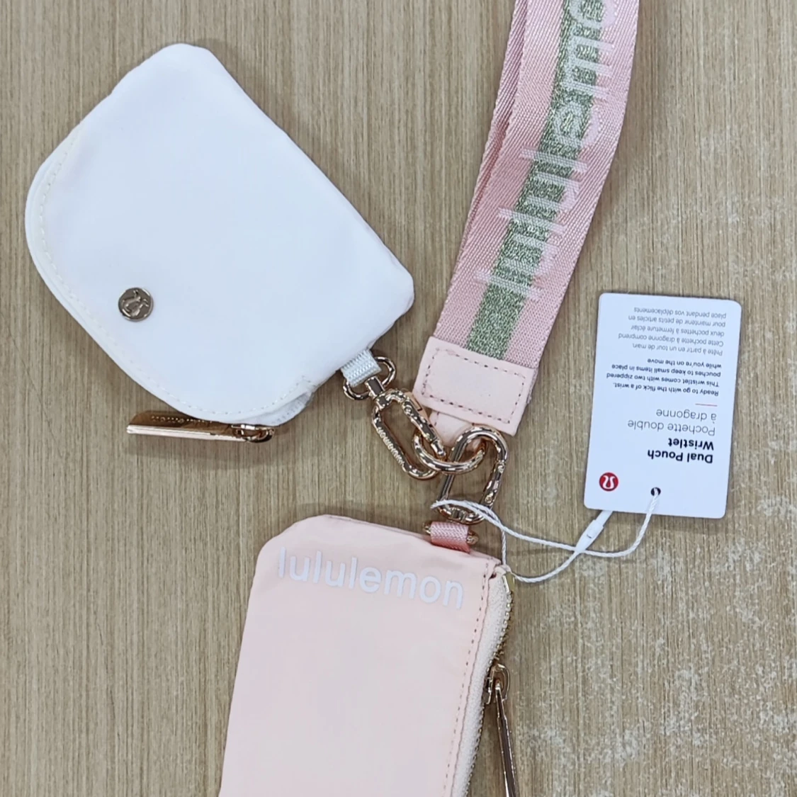 Lululemon plånbok duo i rosa och vitt - 1