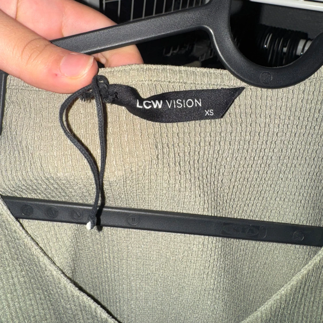 Beige ribbad kortklänning LCW Vision - 1