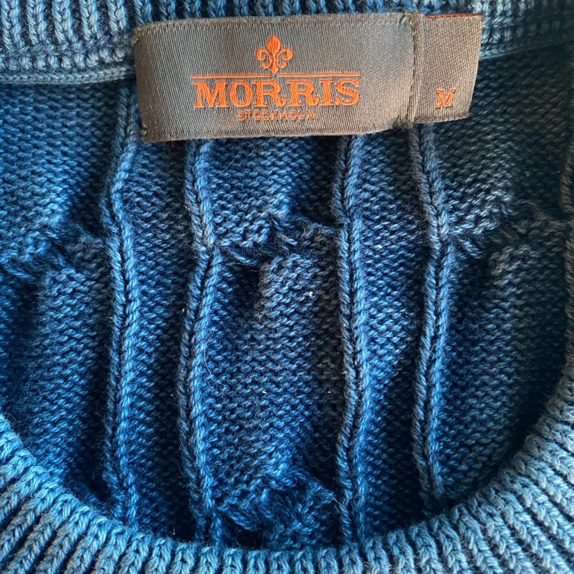 Blå stickad tröja från Morris  - 2