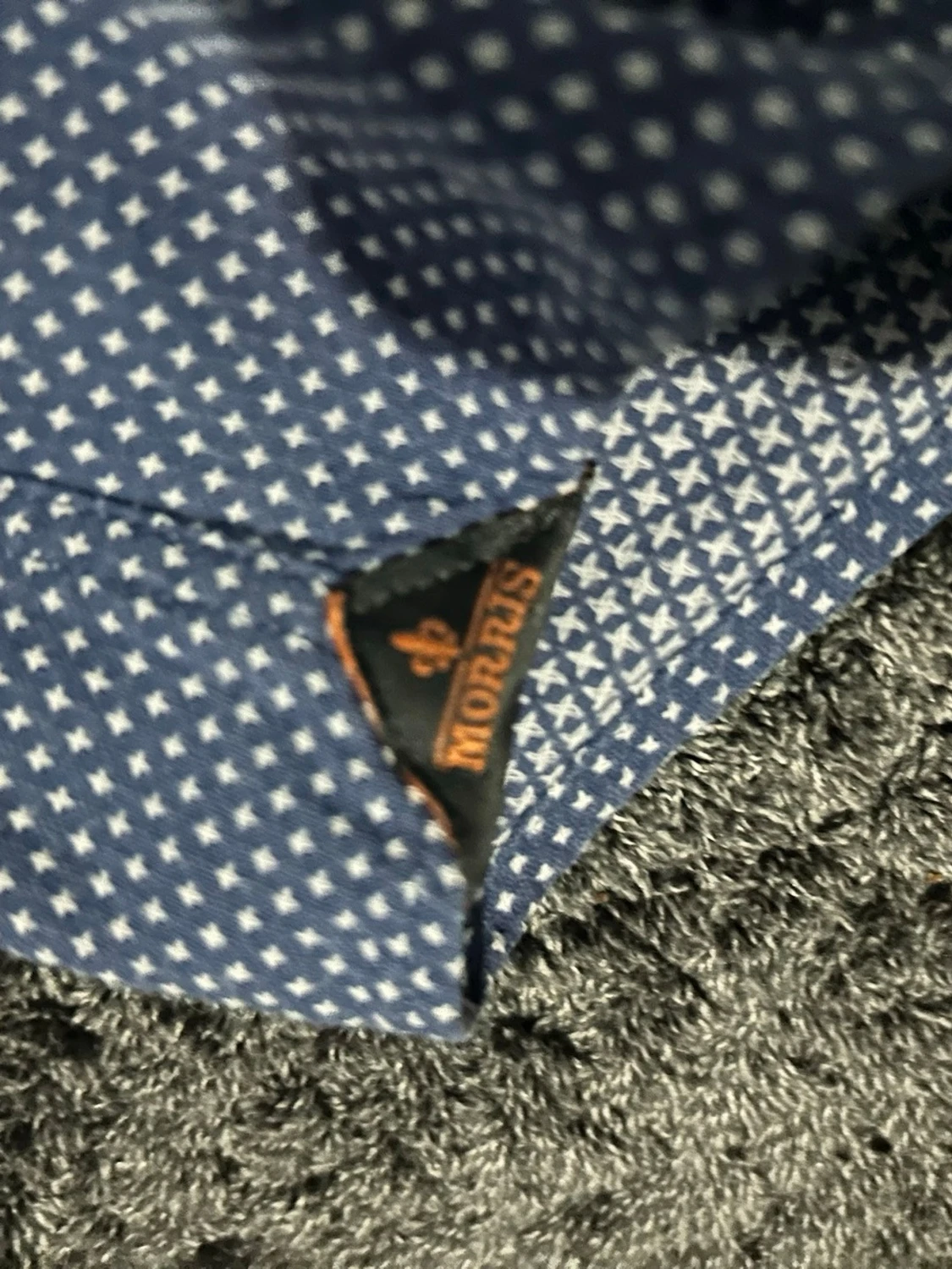 Blå mönstrad skjorta från Morris - 2