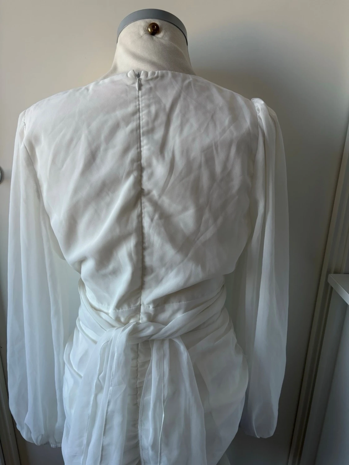 Showpo white long sleeve mini dress - 3