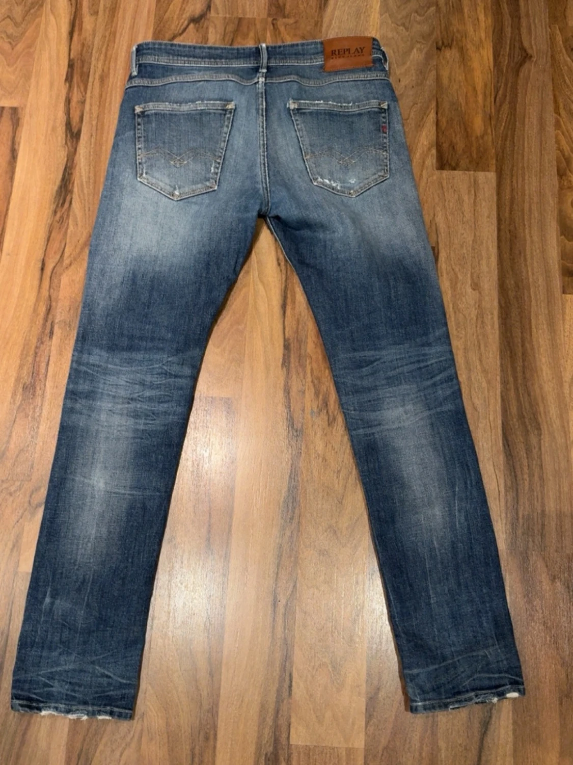 Replay slim fit blå jeans, W30 L32 - 3
