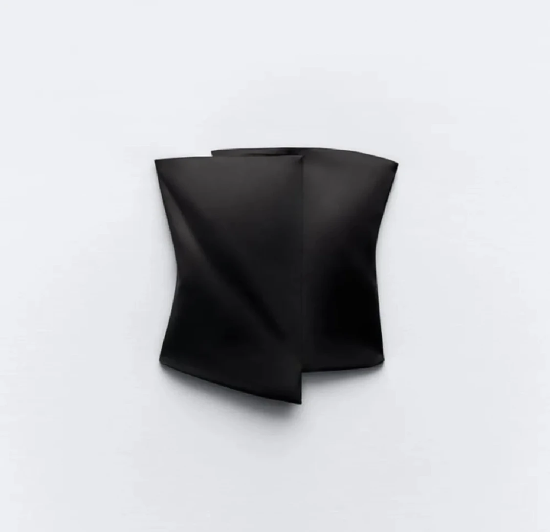 Svart asymmetrisk tubtopp från Zara - 1