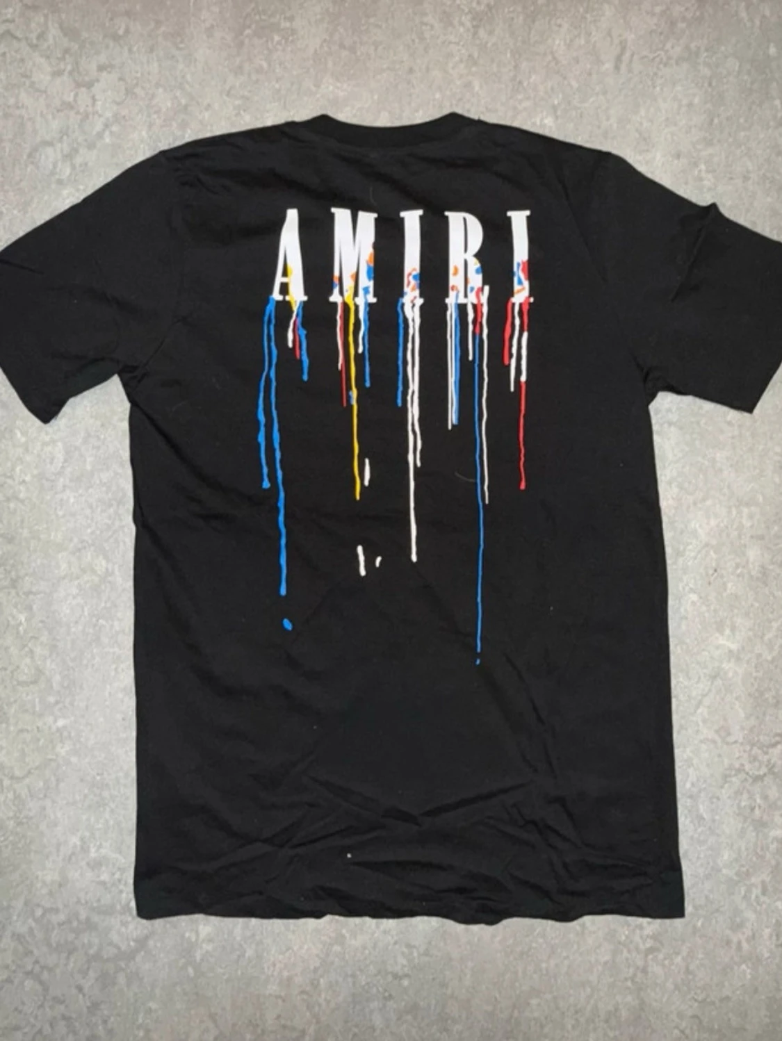 Svart AMIRI t-shirt med färgstänk - 1