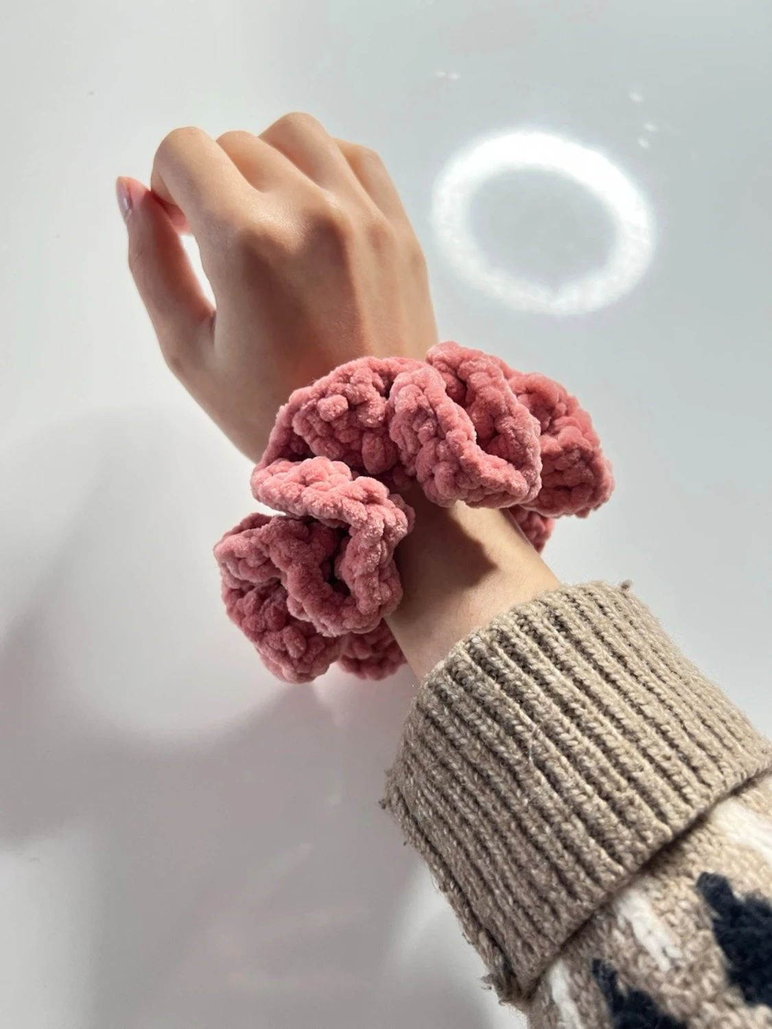 Velvet scrunchie - Rosa