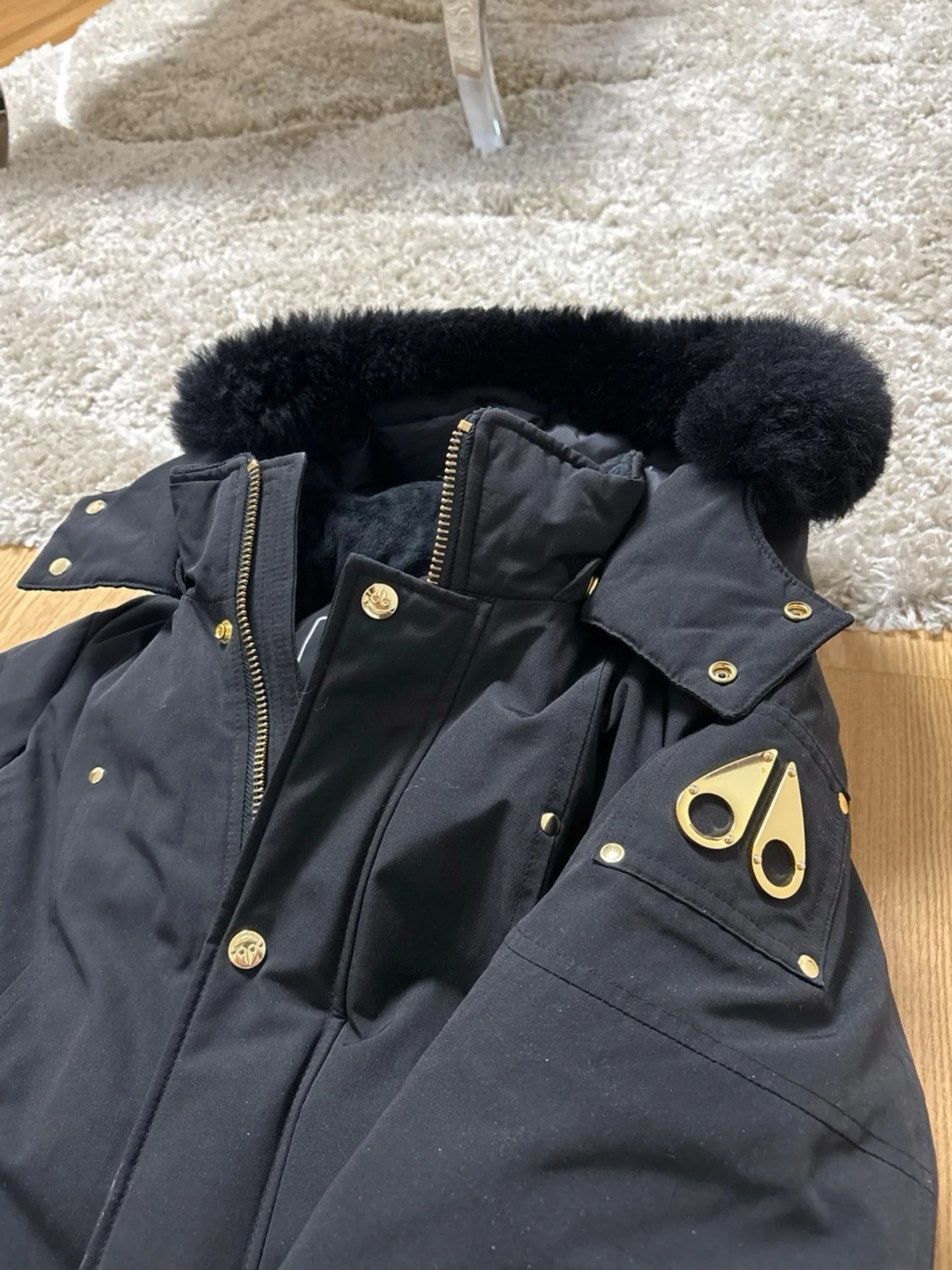 Svart pufferjacka Moose Knuckles - 1