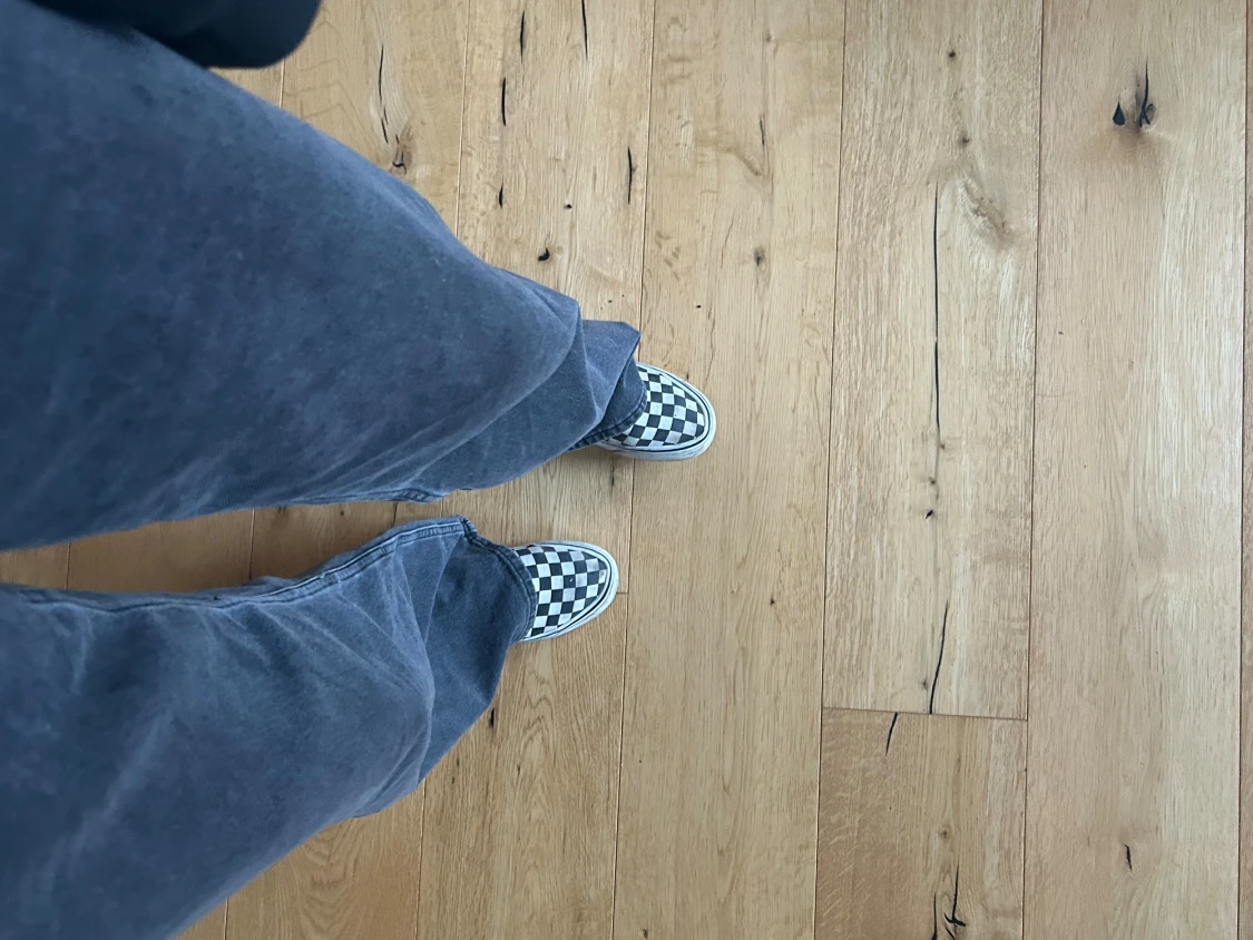 Svarta och vita Vans slip-on checkerboard - 1