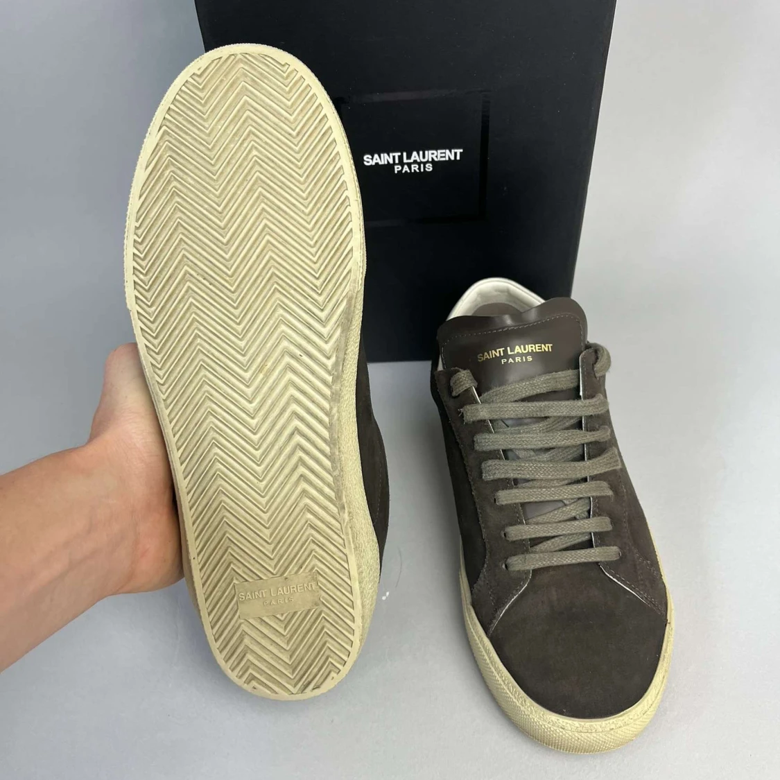 Bruna Saint Laurent sneakers i mocka - 2