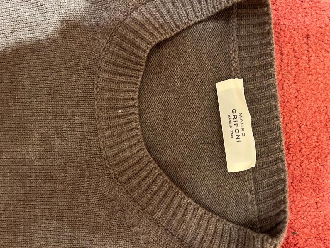 Grå stickad tröja Mauro Grifoni - 1