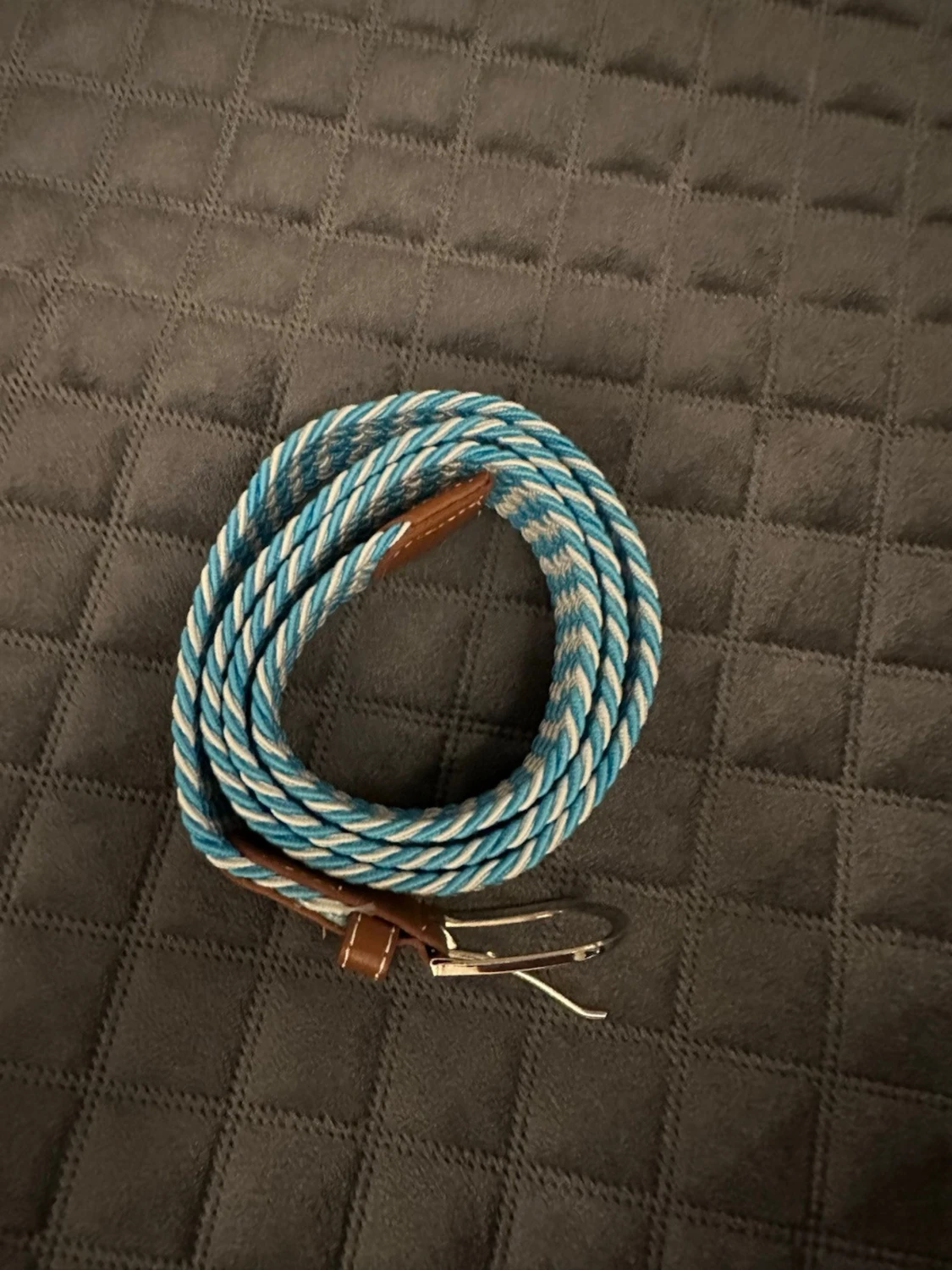 Blåvit flätad bälte  - 1