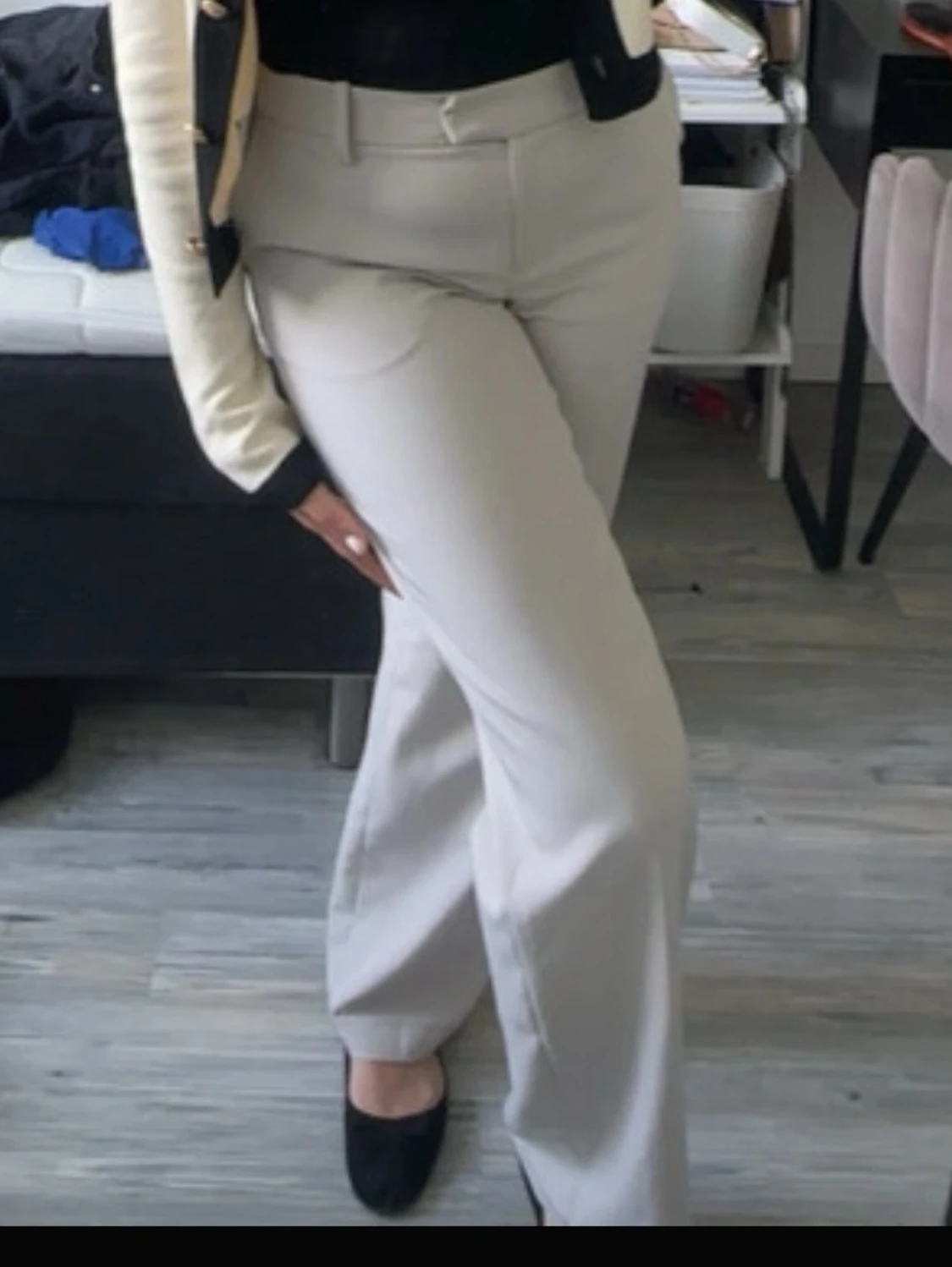 Beiga wide kostymbyxor - 1