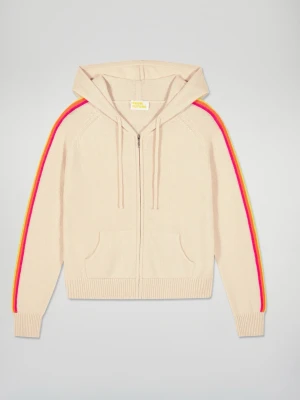 Zip up Hoodie från from future  - Snygg zip up ifrån from future i Kashmir. Med rengbågs ärmar, storlek xs. Lite defekter (liten fläck)