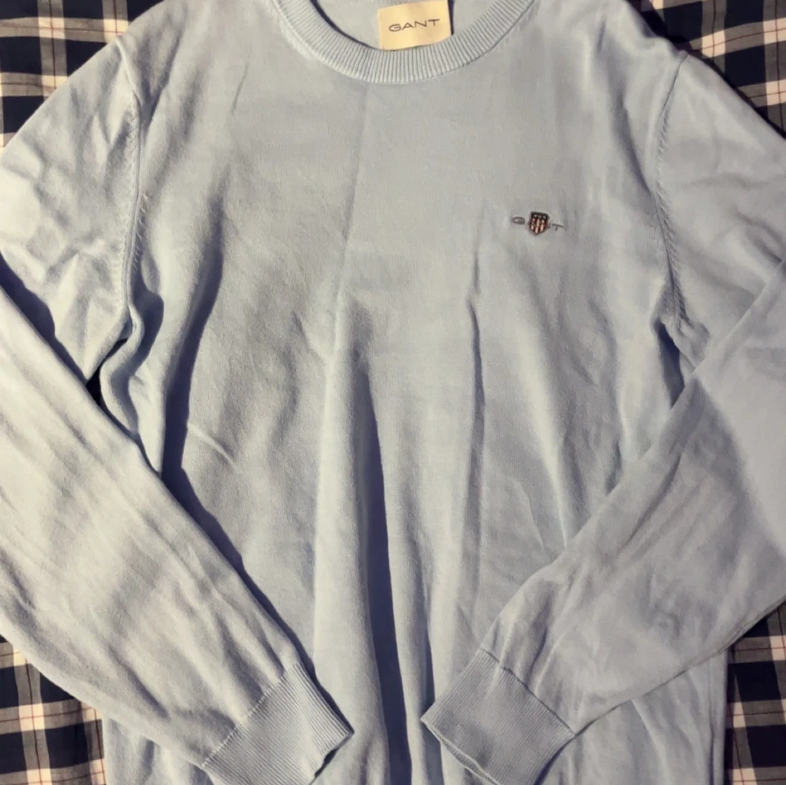 Ljusblå stickad tröja från GANT - 1