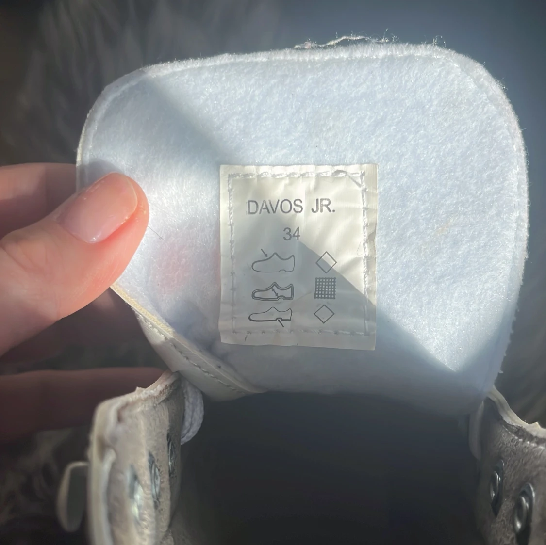 Vita konståkningsskridskor Davos JR 34 - 1