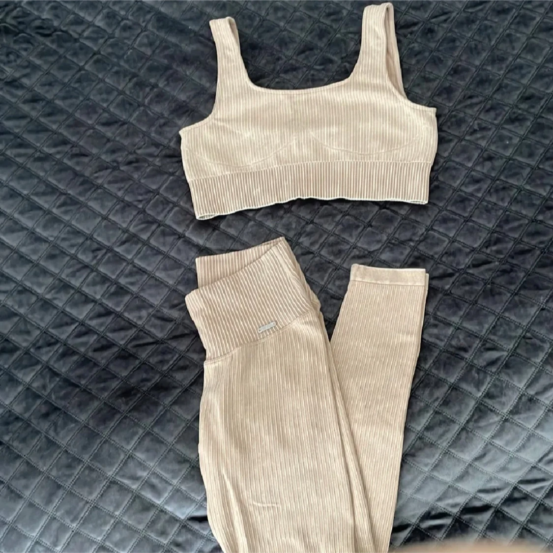 Beige ribbad linnetopp Aim'n - 2