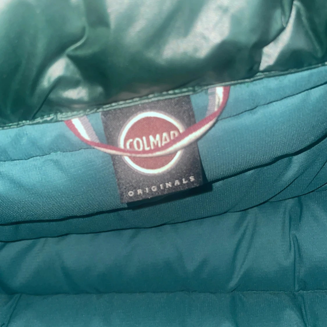 Grön Colmar dunjacka med huva - 1