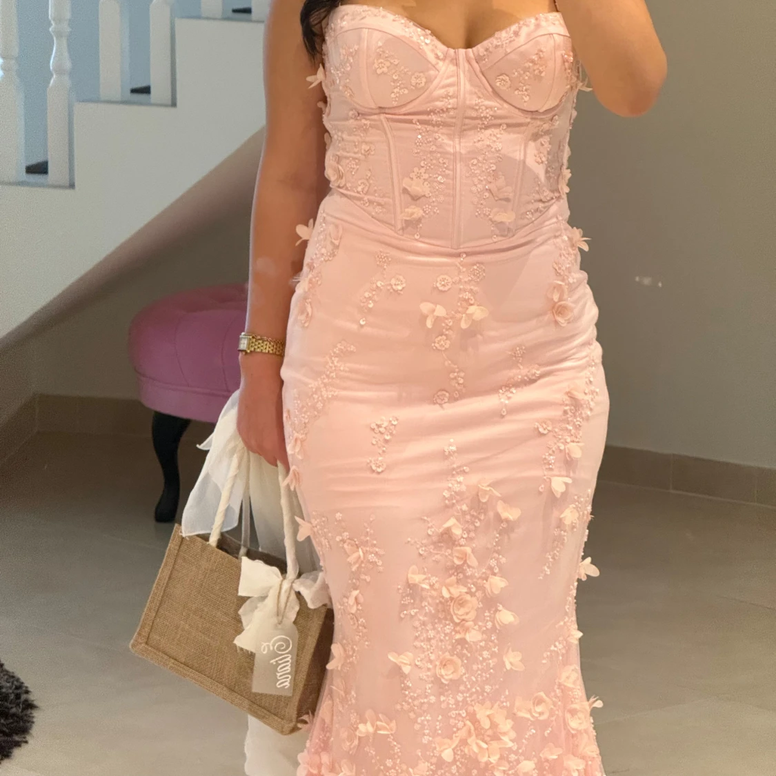 Ljusrosa långklänning från Oh Polly - 3