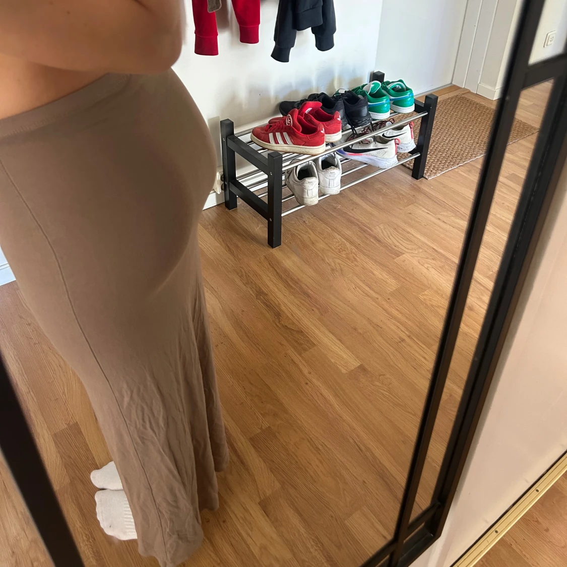 Beige långkjol från Nelly i bomull