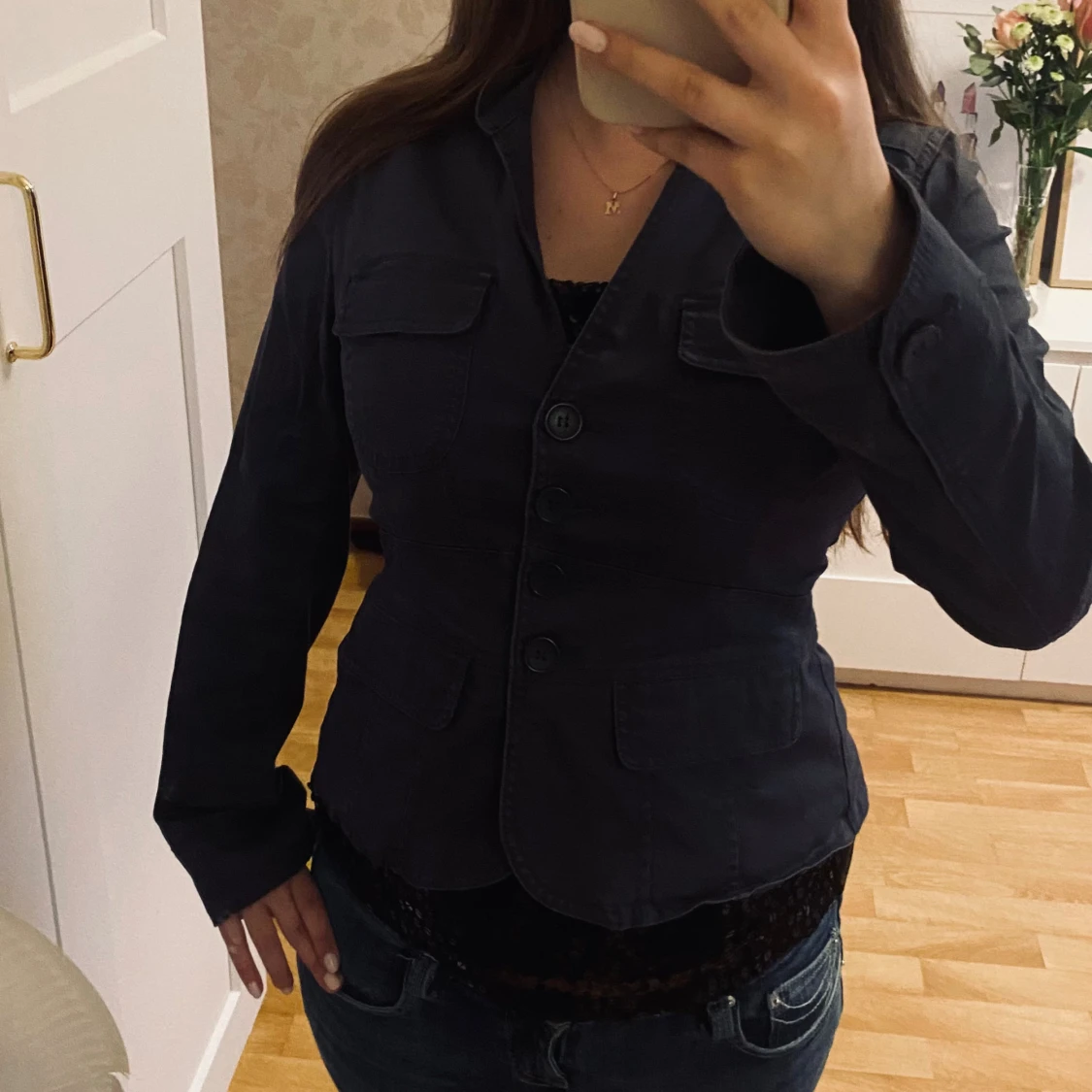 Mörkblå kavajjacka från H&M