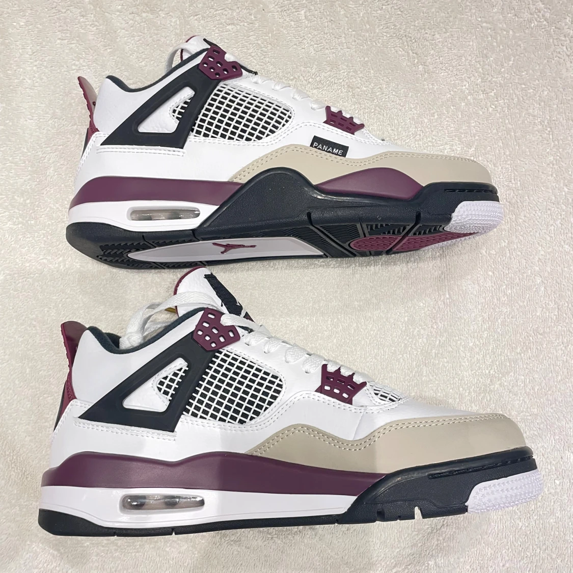 Nike Air Jordan 4 PSG vit/vinröd