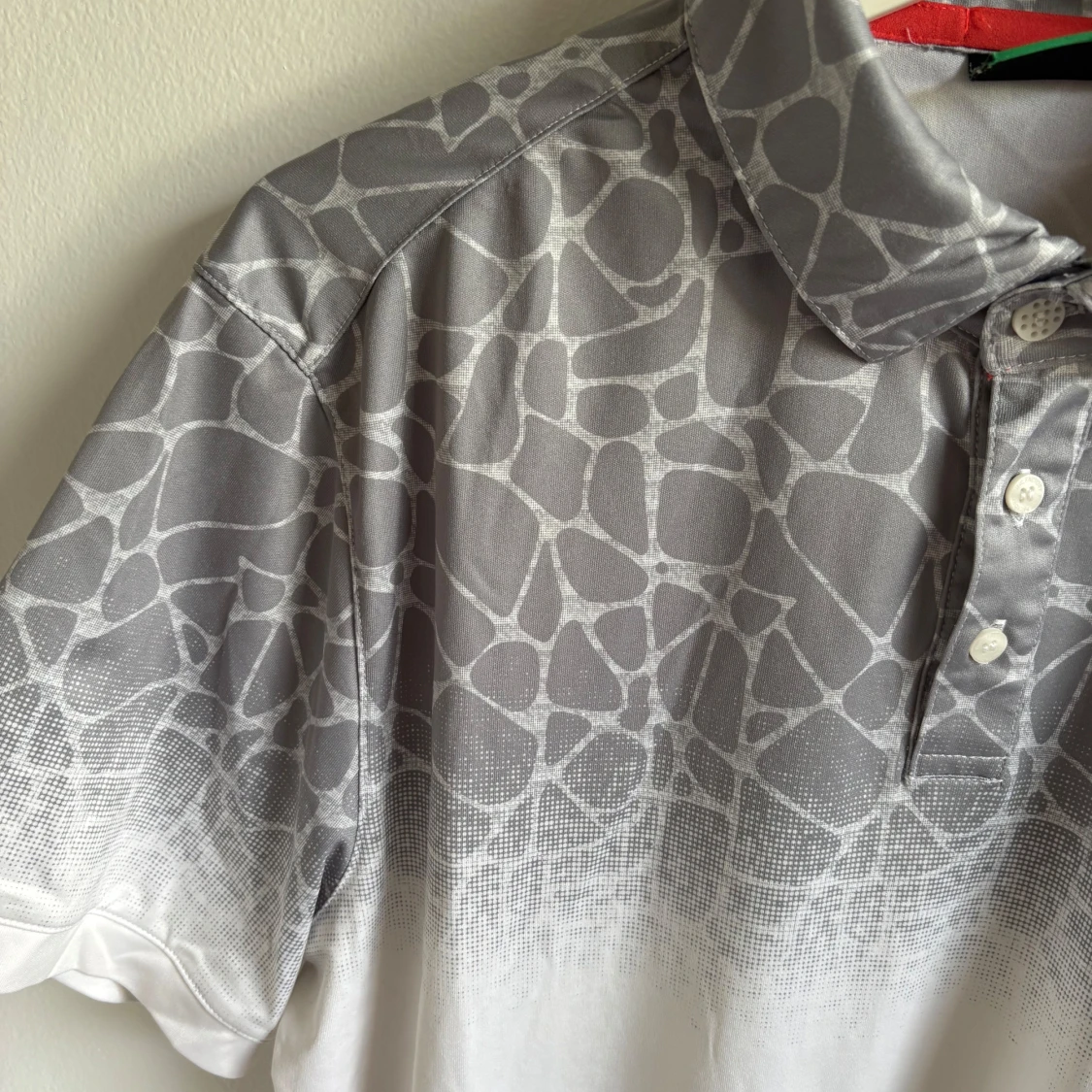 Gråvit mönstrad piké från Func Factory - 1