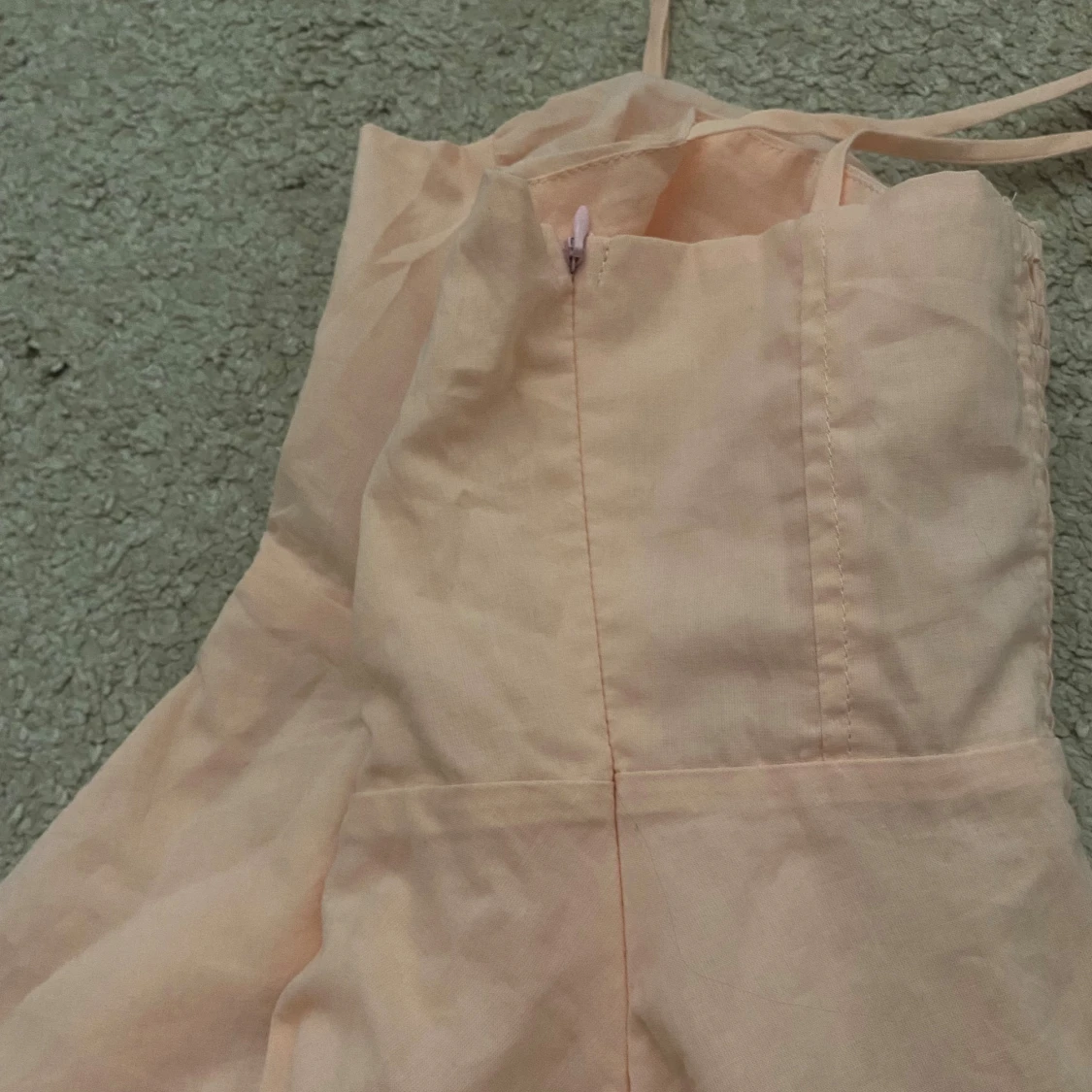 Ljusrosa korsettopp med knytband - 2