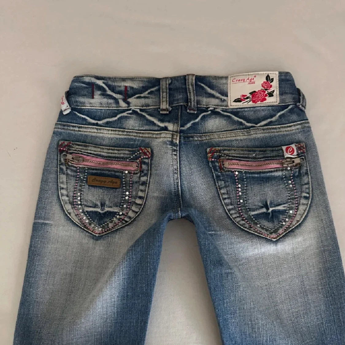 Crazy Age blå jeans med detaljer - 1