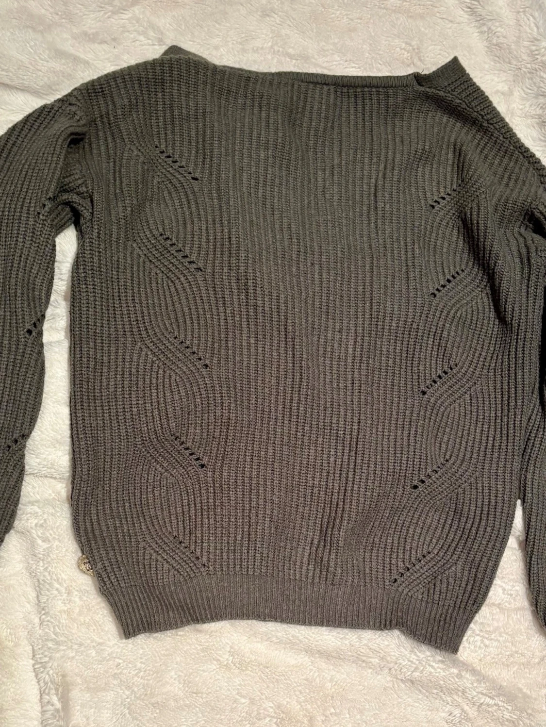 Grön ribbad kofta från Pomp & Lux 146-152 - 1