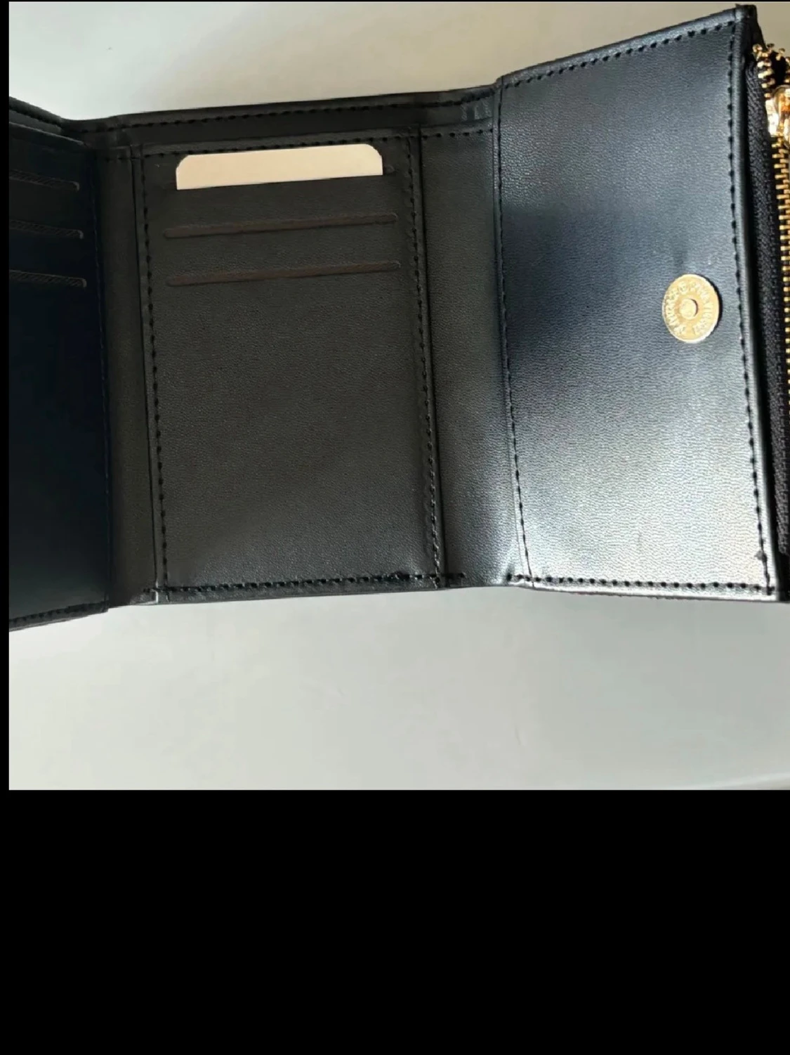 Svart quiltad plånbok från YSL - 2