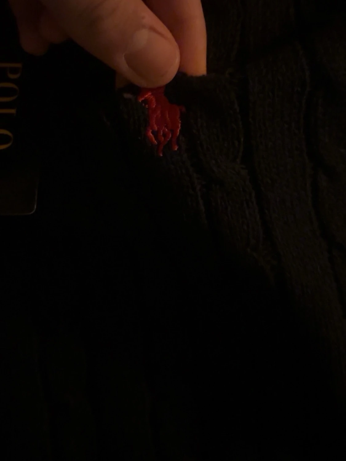 Svart kabelstickad tröja Polo Ralph Lauren - 1