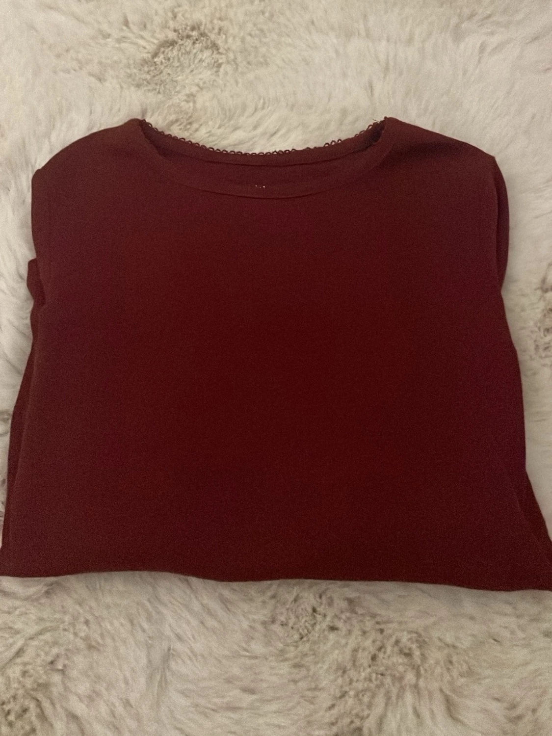 vinröd  långärmad tröja från  H&M - 2