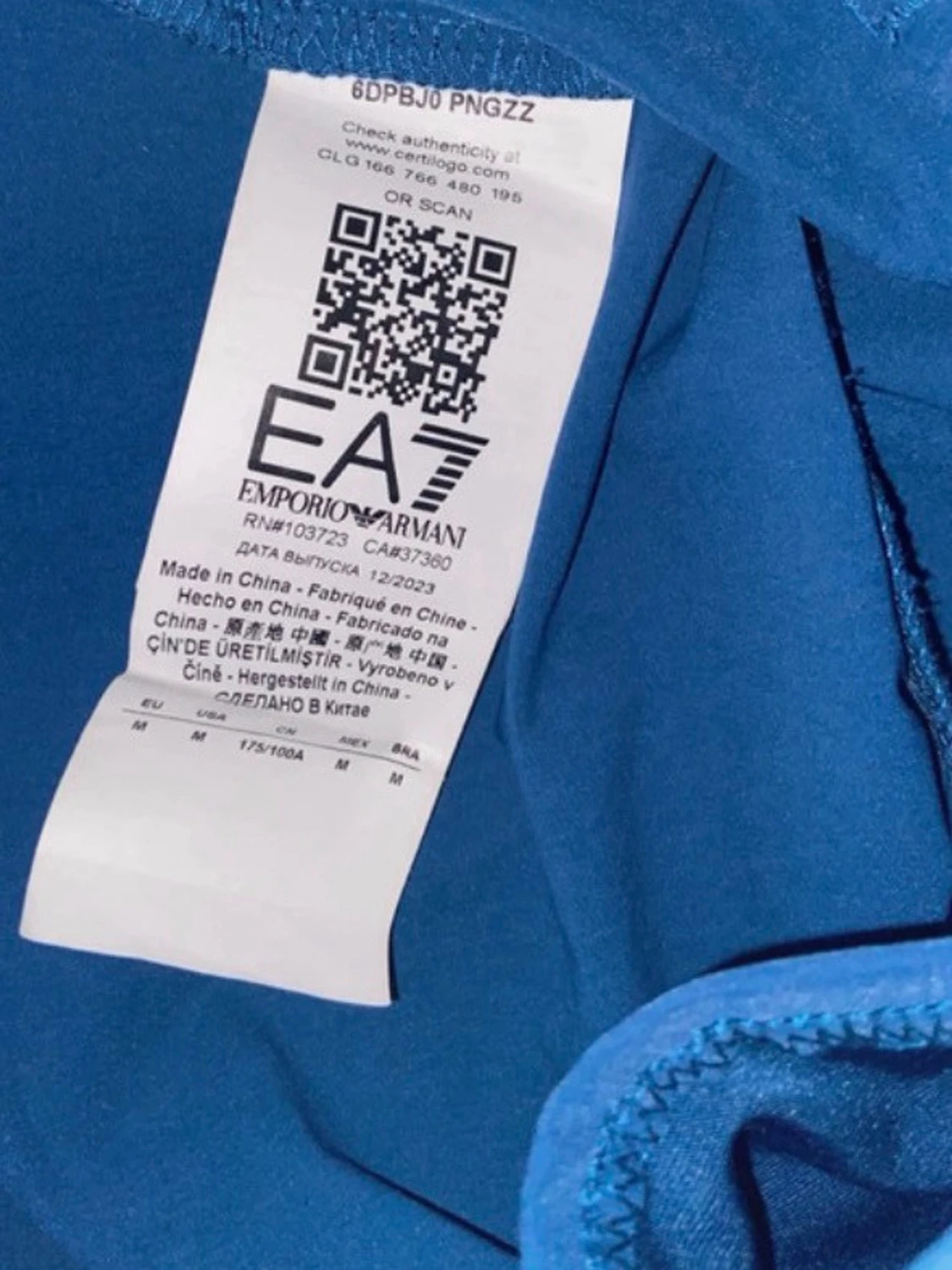 Blå EA7 Emporio Armani vindjacka - 4