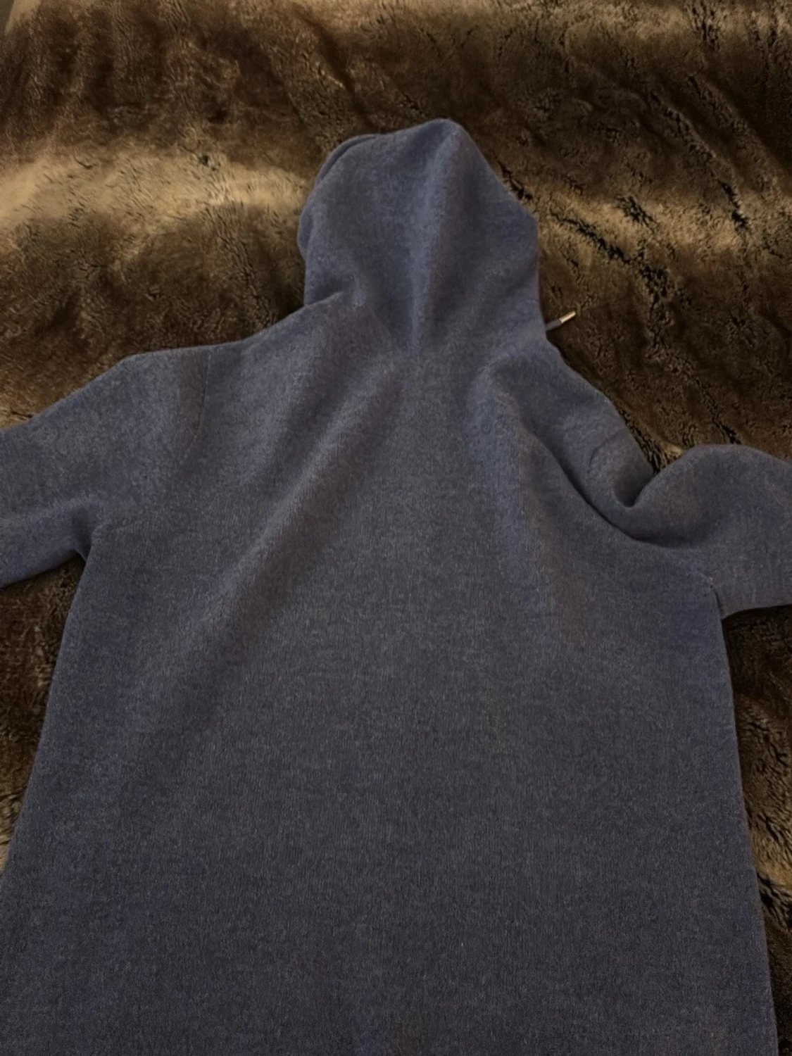 Mjuk blå hoodie i kashmir - 2