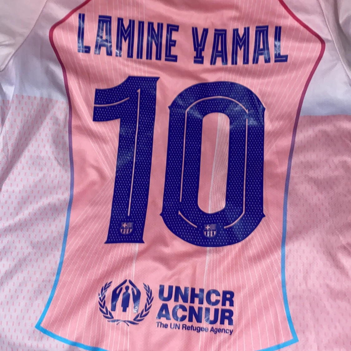 Barça Lamine Yamal rosa Nike tröja - 4