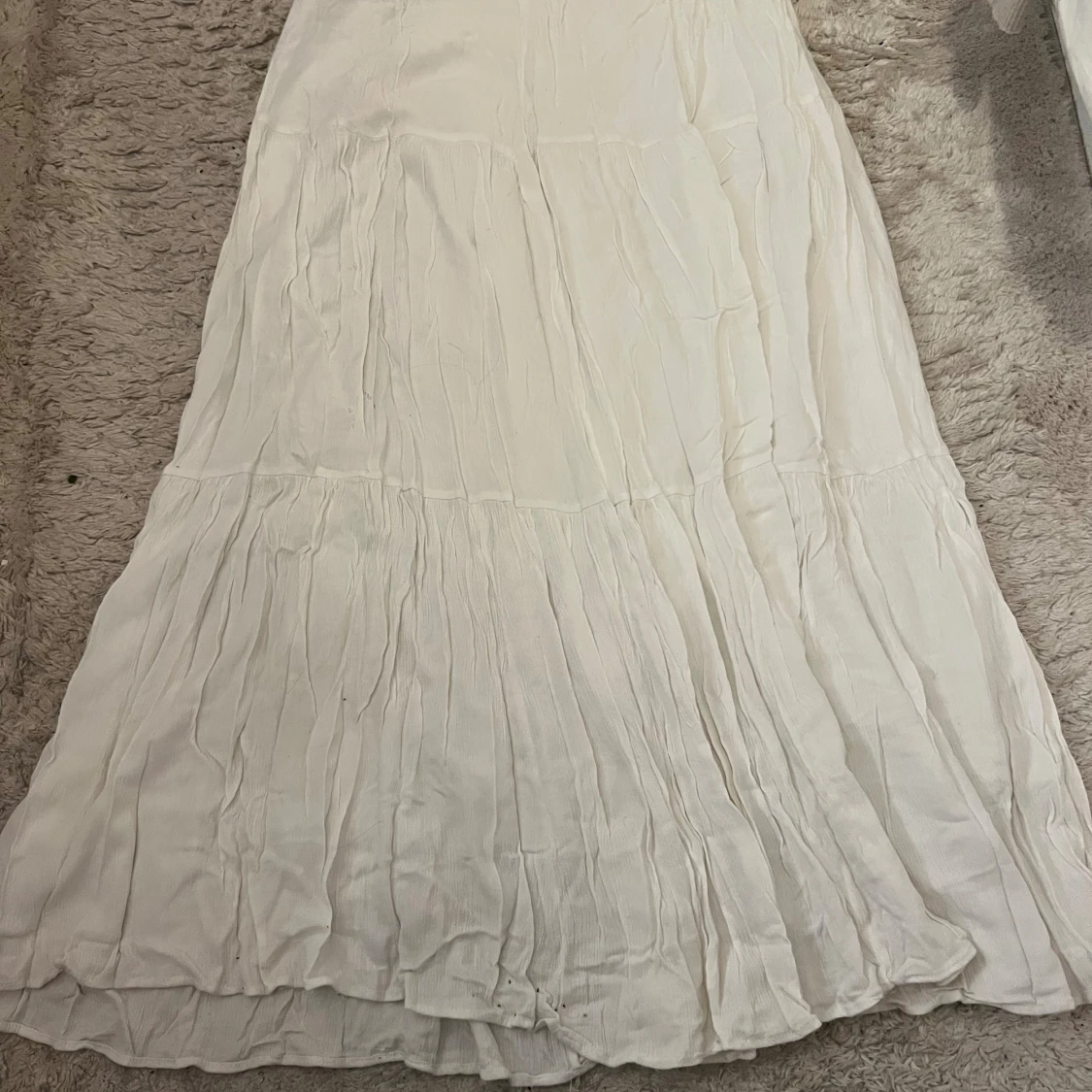 Vit långkjol i bomull