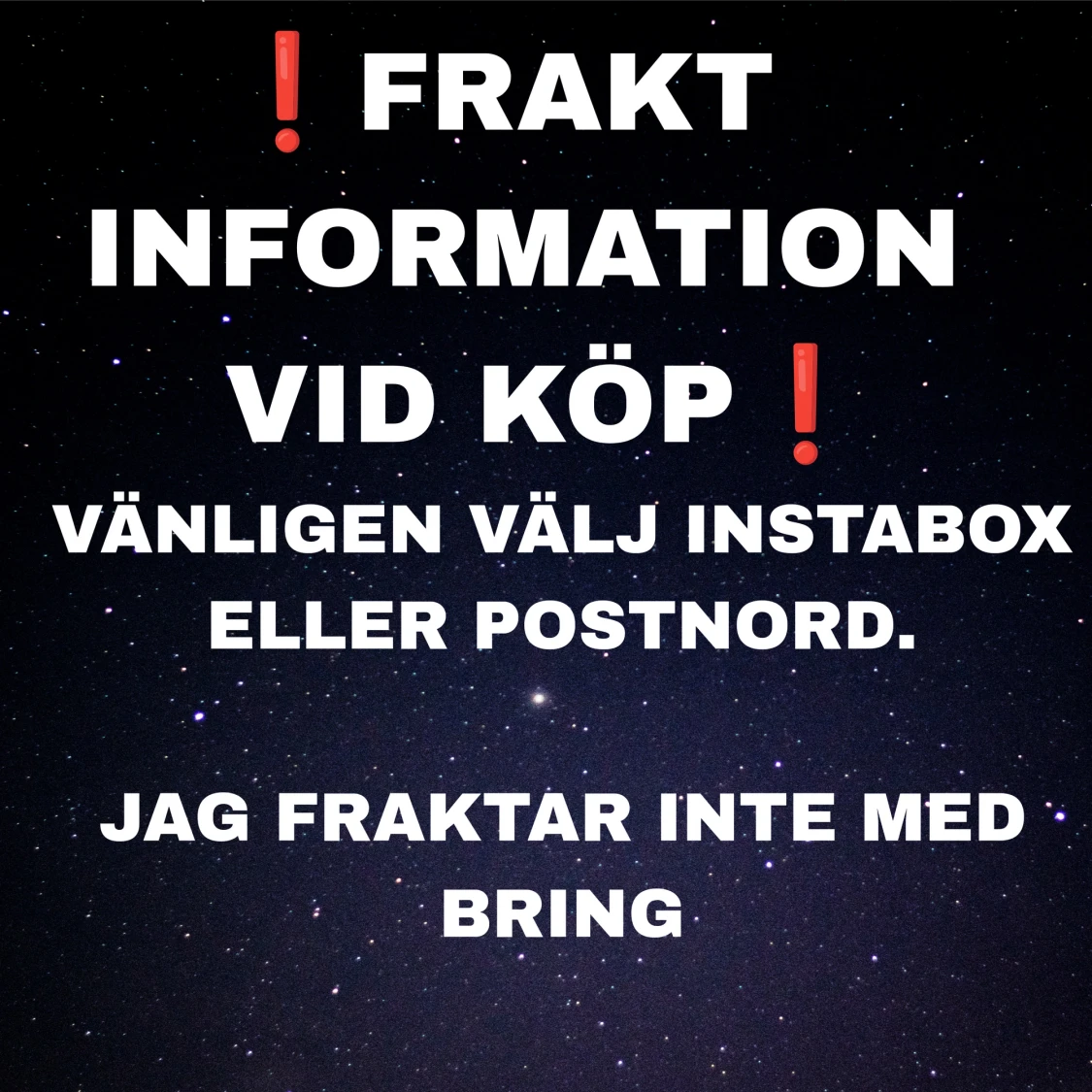 FRAKT INFORMATION