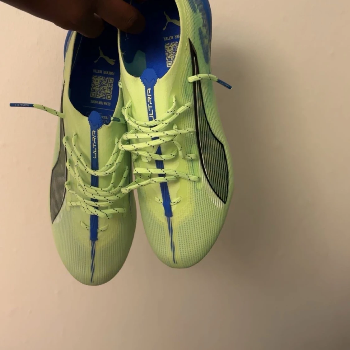 Puma Ultra blå/gula fotbollsskor - 3