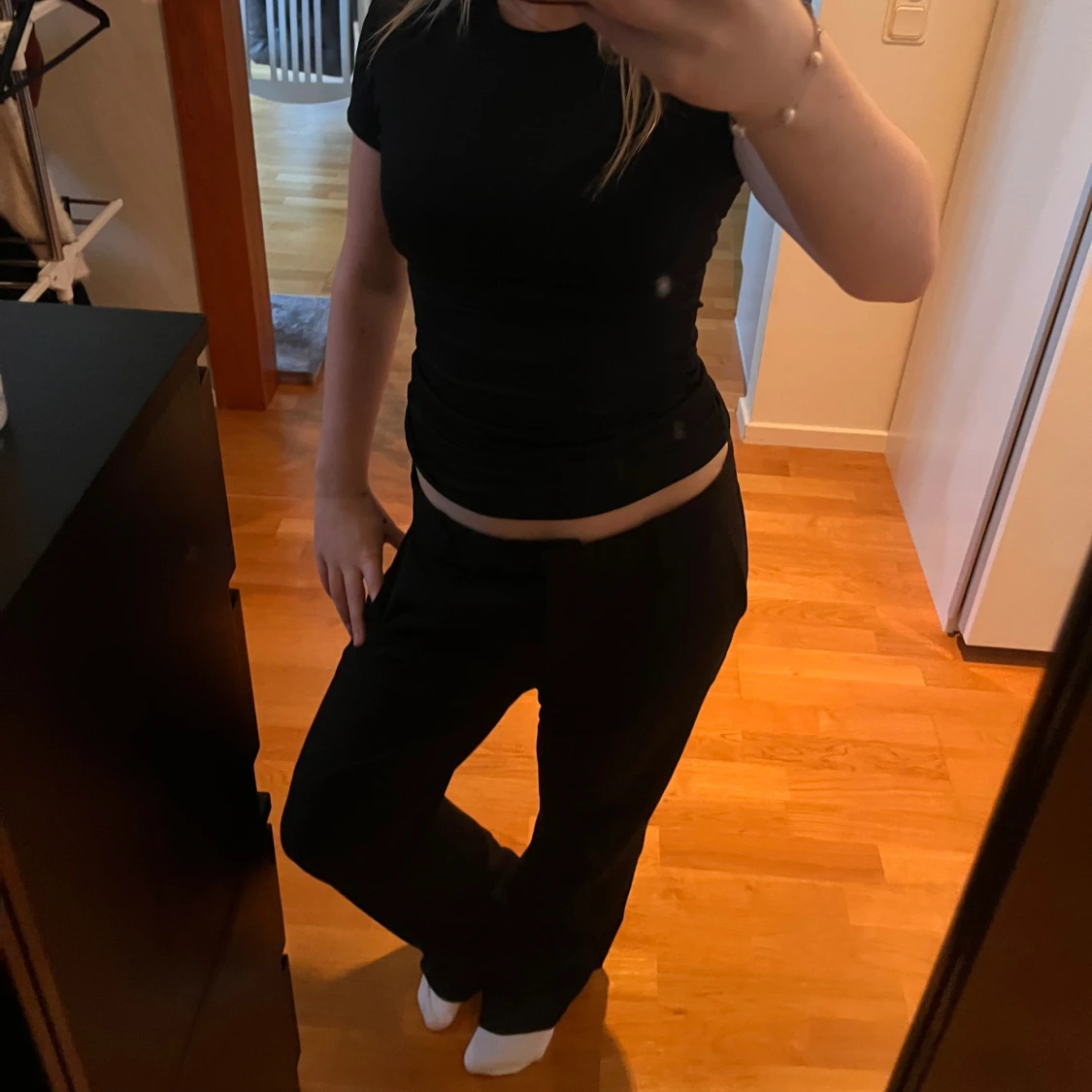 Lågmidjade kostymbyxor 