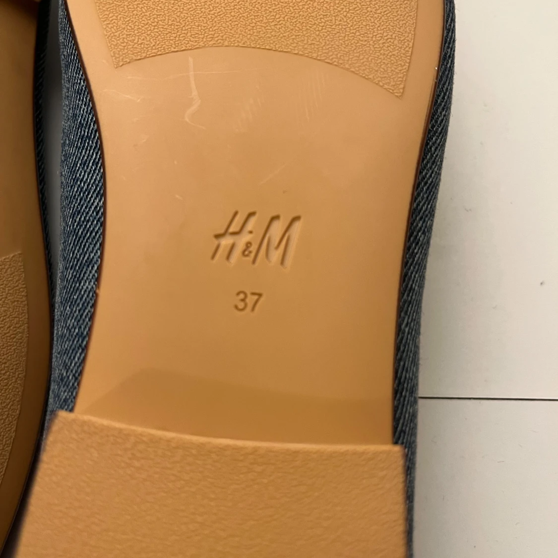 Blå denim ballerina H&M storlek 37 - 2